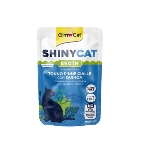 GIMBORN SHINYCAT bustina 70gr TONNO PINNE GIALLE E QUINOA in brodo