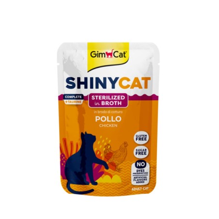 GIMBORN SHINYCAT bustina 70gr STERILIZED POLLO in brodo