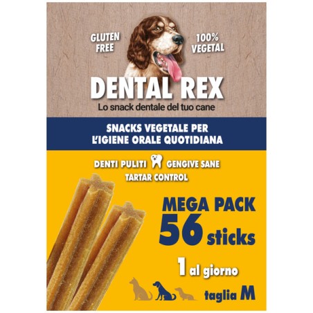AZ PET PRODUCTION DENTAL REX taglia medium MEGAPACK 56 sticks