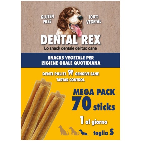 AZ PET PRODUCTION DENTAL REX taglia small MEGAPACK 70 sticks