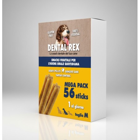 AZ PET PRODUCTION DENTAL REX taglia medium MEGAPACK 56 sticks