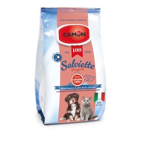 CAMON CAMON SALVIETTE MIRRA E CLOREXIDINA 100 PEZZI
