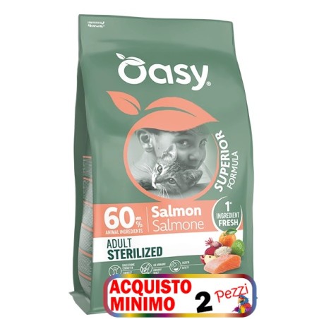OASY OASY CAT SUPERIOR ADULT STERILIZED SALMONE KG. 6 *acquisto minimo 2 sacchi*