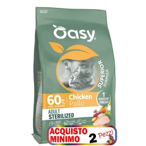 OASY CAT SUPERIOR ADULT STERILIZED POLLO KG. 6*acquisto minimo 2 sacchi*