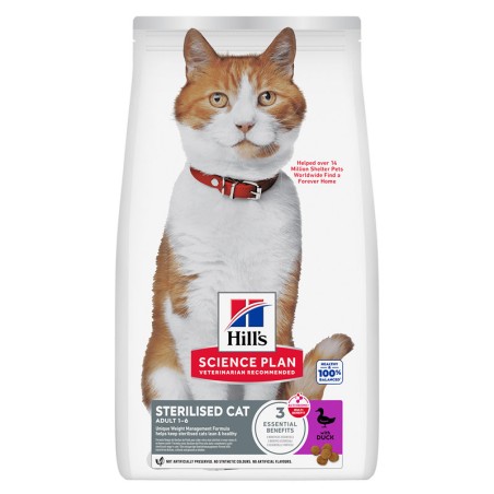 HILL'S Hill's science plan sterilised cat adult per gatti con anatra 1,5 kg