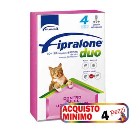 FORMEVET FIPRALONE DUO GATTI 4 PIPETTE *acquis.minimo 4pz*spedizione gratis**