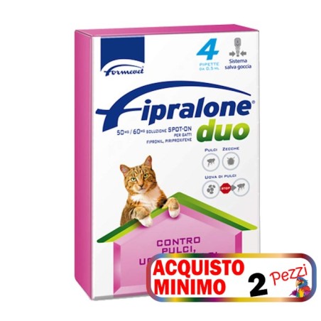 FORMEVET FIPRALONE DUO GATTI 4 PIPETTE *acquisto minimo 2 confezioni*spedizione gratis**