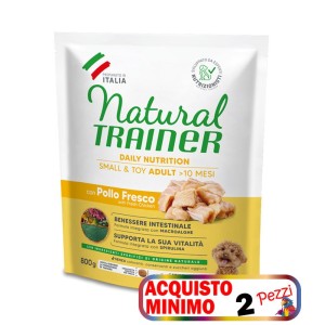 TRAINER NATURAL ADULT SMALL&TOY CON POLLO FRESCO E RISO KG.7 *acquisto minimo 2 sacchi*