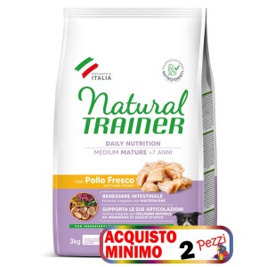 TRAINER DOG NATURAL MATURITY MEDIUM CON POLLO FRESCO KG 12 **acquisto minimo 2 sacchi*