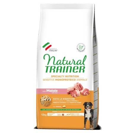 TRAINER SENSITIVE NO GLUTEN ADULT M/M MAIALE E CEREALI KG 12