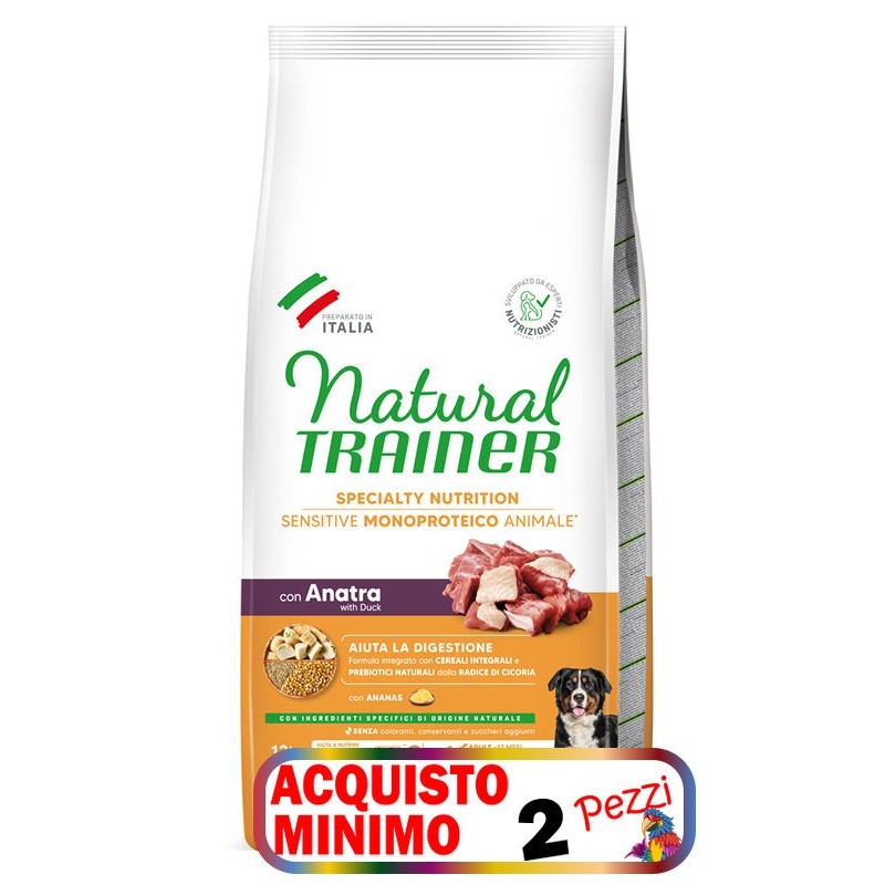 TRAINER SENSITIV ADULT M/M ANATRA E CEREALI KG 12 **acquisto minimo 2 sacchi*