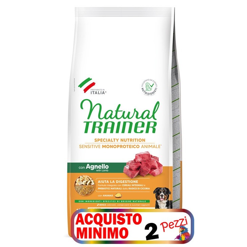 TRAINER SENSITIV ADULT M/M AGNELLO E CEREALI KG 12 **acquisto minimo 2 sacchi*
