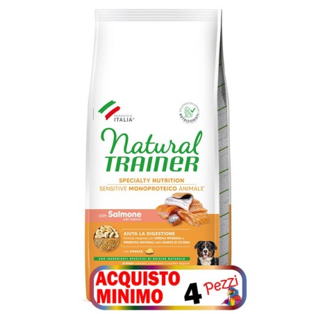 TRAINER SENSITIVE ADULT M/M SALMONE E CEREALI KG 12*acquisto minimo 4 sacchi*