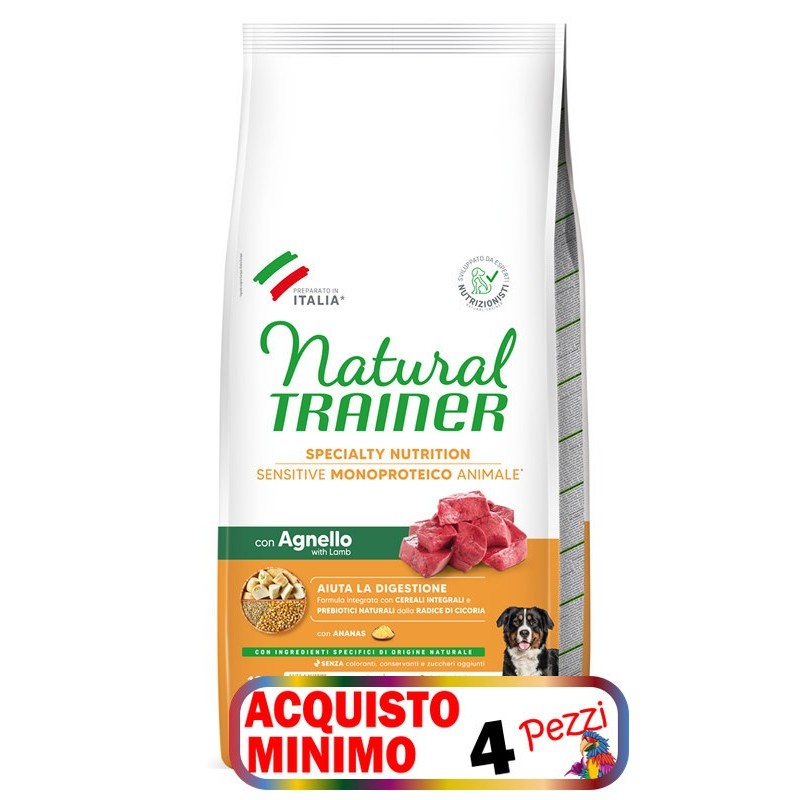 TRAINER SENSITIV ADULT M/M AGNELLO E CEREALI KG 12 *acquisto minimo 4 sacchi*