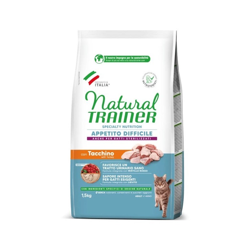TRAINER FELINE appetito difficile TACCHINO 1,5KG 
