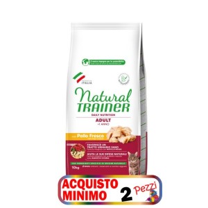 TRAINER FELINE NATURAL ADULT POLLO KG 10 *acquisto minimo 2 sacchi*
