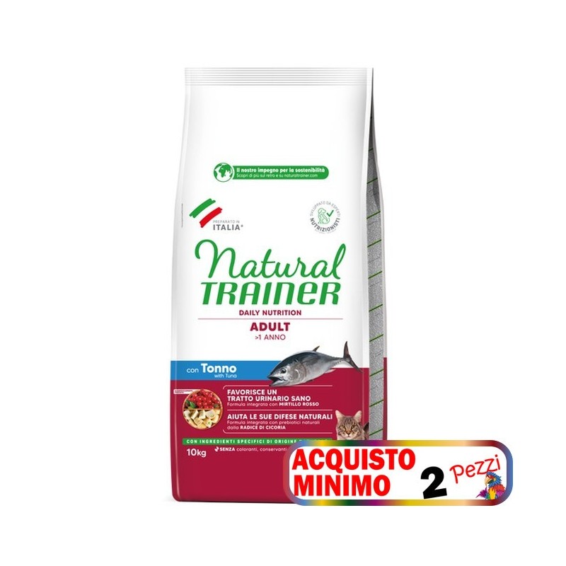 TRAINER FELINE NATURAL ADULT TONNO KG 10 *acquisto minimo 2 sacchi*