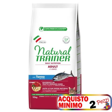 TRAINER FELINE NATURAL ADULT TONNO KG 10 *acquisto minimo 2 sacchi*