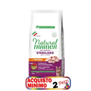 TRAINER FELINE STERILISED TACCHINO 10KG *acquisto minimo 2 sacchi*