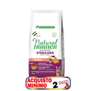 TRAINER FELINE STERILISED SALMONE 10KG *acquisto minimo 2 sacchi*