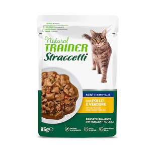 TRAINER CAT busta 85gr straccetti  ADULT POLLO