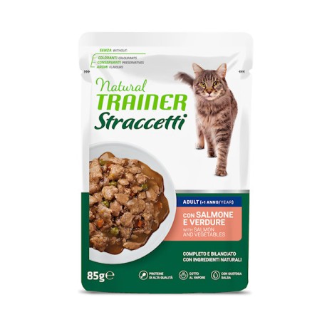 TRAINER CAT busta 85gr straccetti  ADULT SALMONE