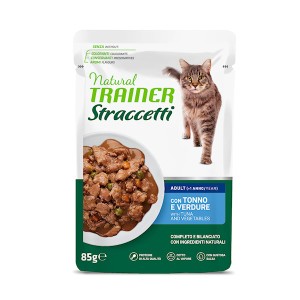 TRAINER CAT busta 85gr straccetti  ADULT TONNO