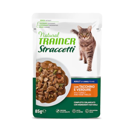 TRAINER CAT busta 85gr straccetti  ADULT TACCHINO