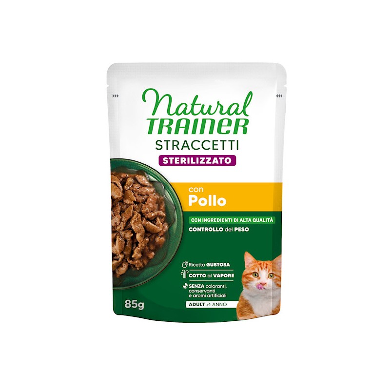 TRAINER CAT busta 85gr straccetti  STERILIZED POLLO