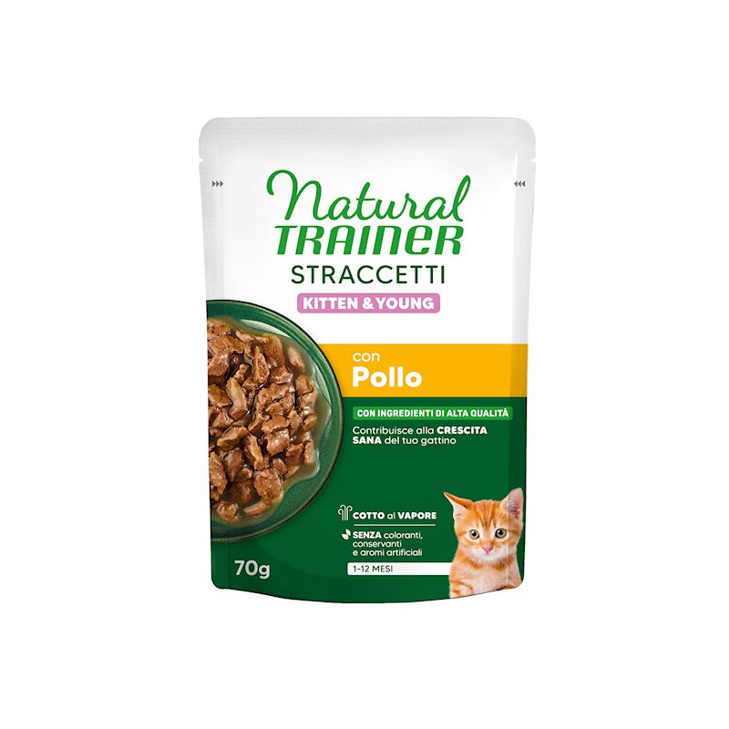 TRAINER CAT STRACCETTI 70GR KITTEN POLLO