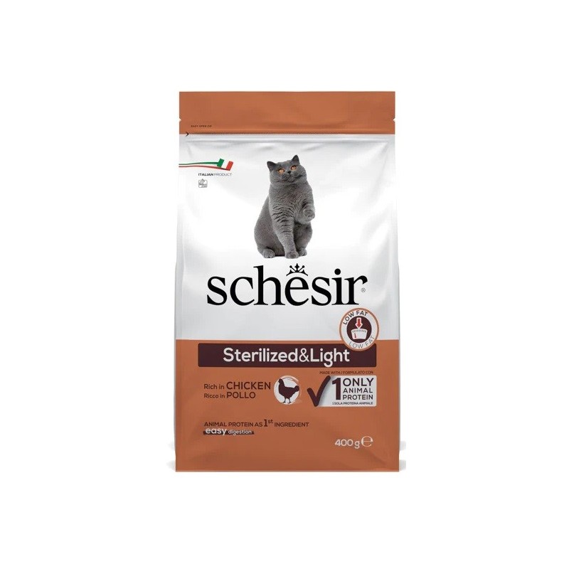 SCHESIR CROCC.GR.400 STERILIZED & LIGHT AL POLLO 
