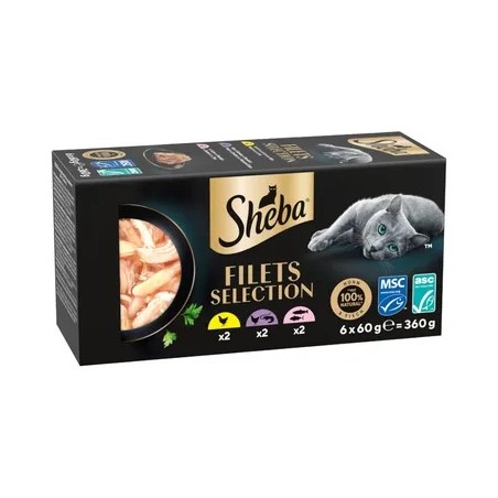 MARS SHEBA FILETS selection GR. 60 x 6 pollo - pollo gamber. pesce oc. - salmone tonno