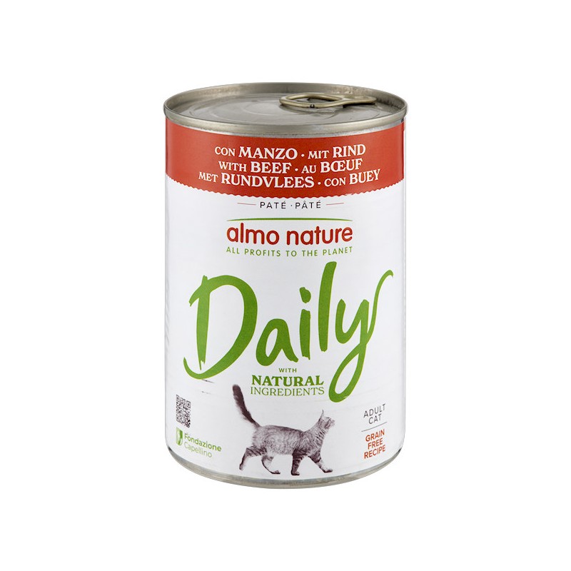 ALMO DAILY GATTO 400 GR MANZO