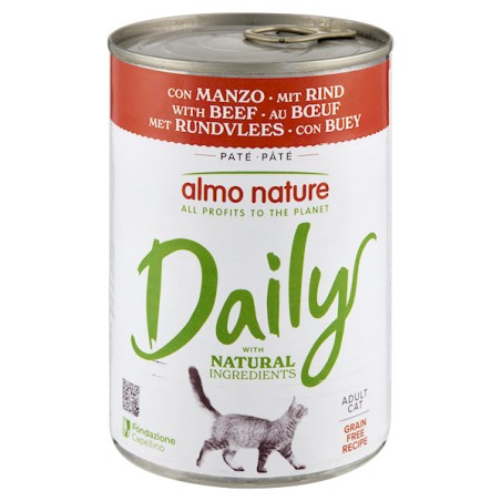 ALMO DAILY GATTO 400 GR MANZO
