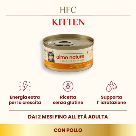 ALMO ALMO NATURE GR.70 KITTEN POLLO