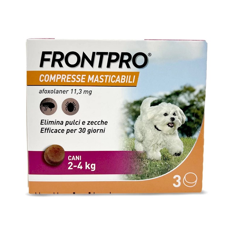 FRONTPRO 2-4 kg 11,3mg 3 compresse masticabili