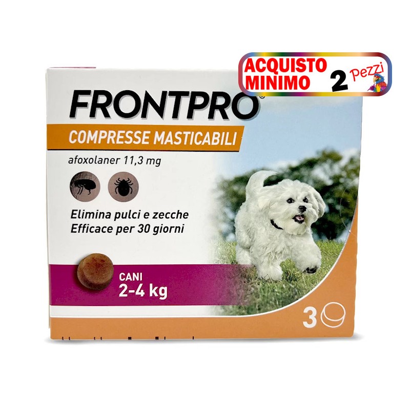 FRONTPRO 2-4 kg 11,3mg 3 compresse masticabili acquisto minimo 2pz