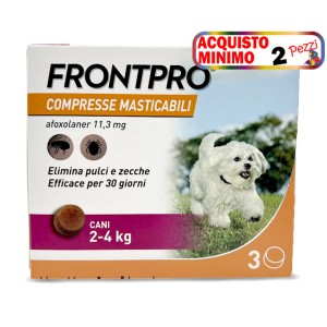 FRONTPRO 2-4 kg 11,3mg 3 compresse masticabili acquisto minimo 2pz