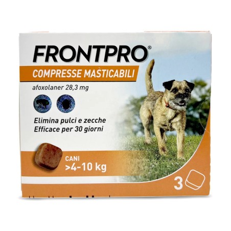 FRONTLINE FRONTPRO 4-10 kg 28,3mg 3 compresse masticabili
