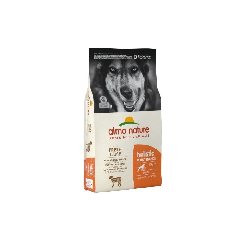 ALMO NATURE HOLISTIC CROQUETTES CANE ADULTO LARGE GUSTO AGNELLO E RISO 12Kg 