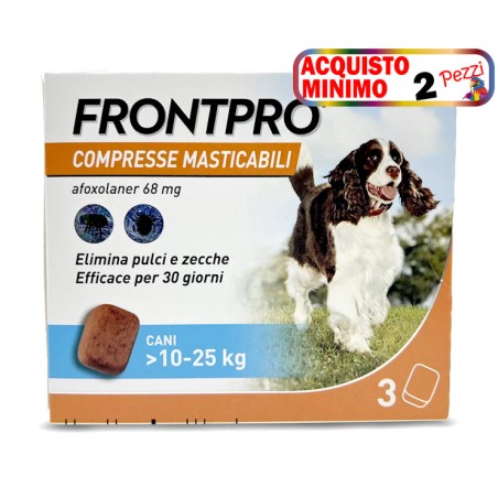 FRONTPRO 10-25 kg 68mg 3 compresse masticabili*acquisto minimo 2pz*
