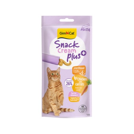 GIMCAT CREAM PLUS Pollo carote 6x15gr