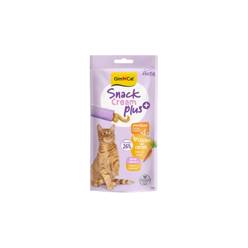 GIMCAT CREAM PLUS Pollo carote 6x15gr