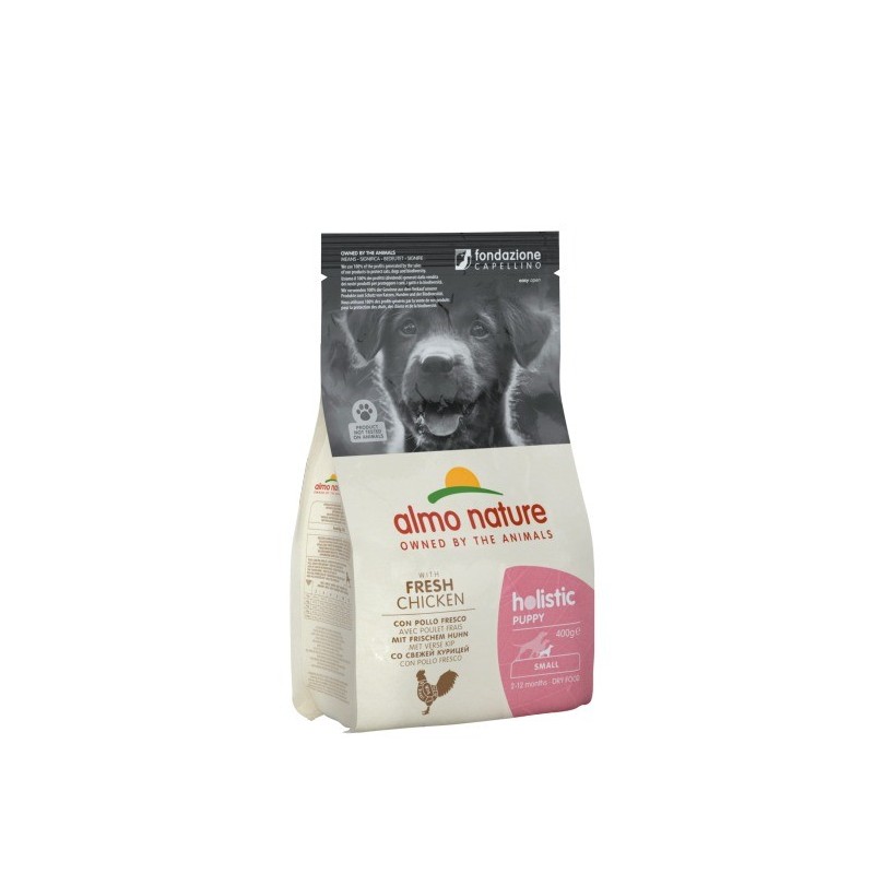 ALMO NATURE HOLISTIC CROQUETTES CANE PUPPY SMALL POLLO E RISO 400gr ...