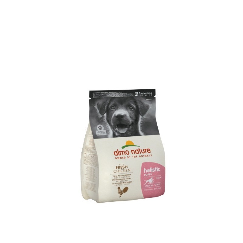 ALMO NATURE HOLISTIC CROQUETTES CANE PUPPY MEDIUM POLLO E RISO 2Kg  ...