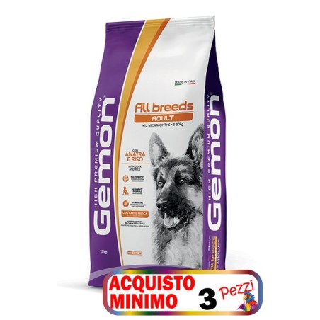 MONGE GEMON ADULT ALL BREED ANATRA RISO KG.15*acquisto minimo 3pz