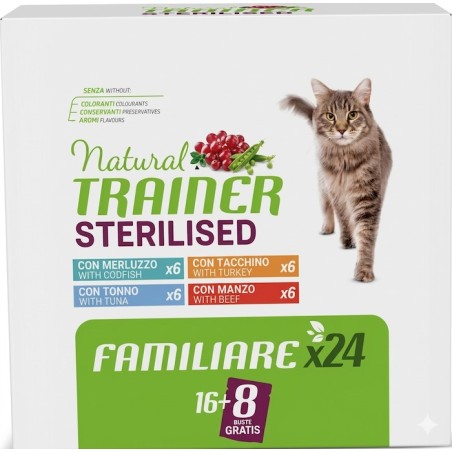 AFFINITY TRAINER BUSTA GR 85 STERILIZZATI MULTIPACK 24X85 GR TACCHINO MERLUZZO TONNO SALMONE