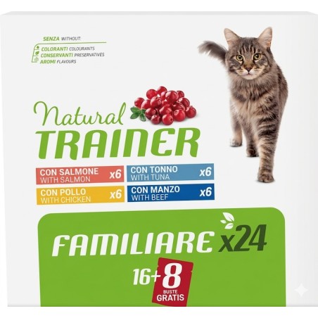 TRAINER BUSTA GR 85 MULTIPACK 24X85 GR SALMONE POLLO TONNO MANZO