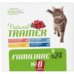 TRAINER BUSTA GR 85 MULTIPACK 24X85 GR SALMONE POLLO TONNO MANZO