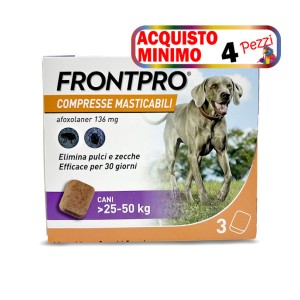 FRONTPRO 25-50 kg 136mg 3 compresse masticabili*acquisto minimo 4pz*